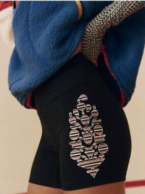 Free People Movement "Never Better" Large Buti Logo Bike Shorts, XS, NWT